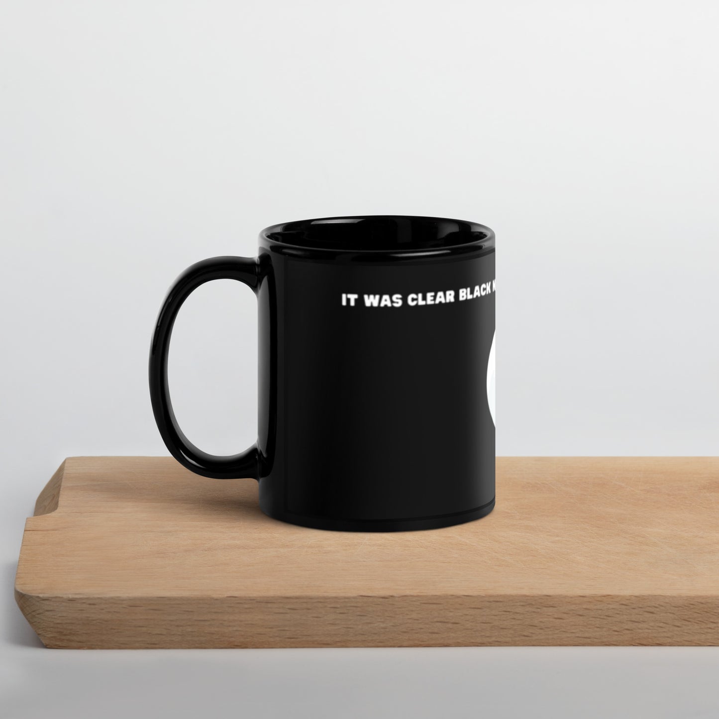 Clear Black Night Full White Moon Mug