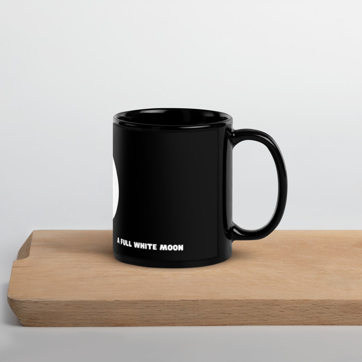 Clear Black Night Full White Moon Mug