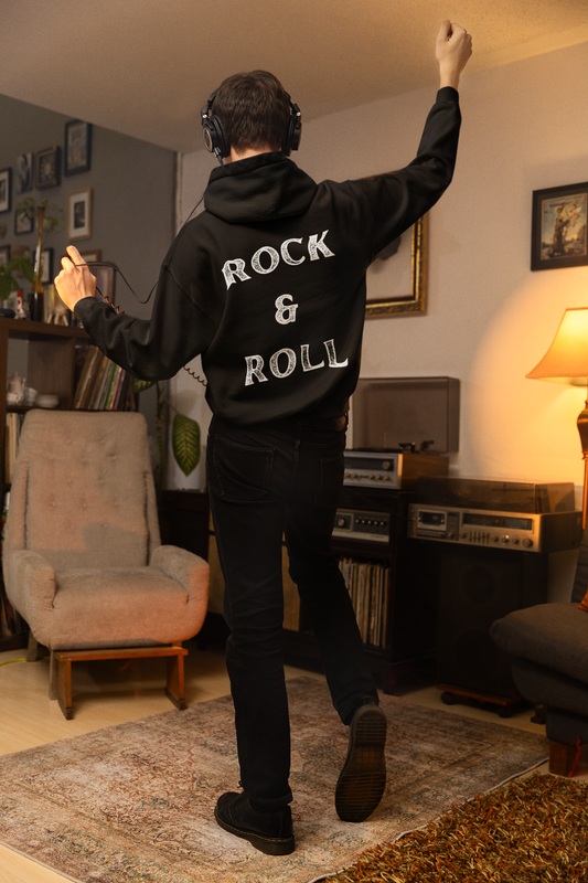 Rock & Roll Black Hoodie