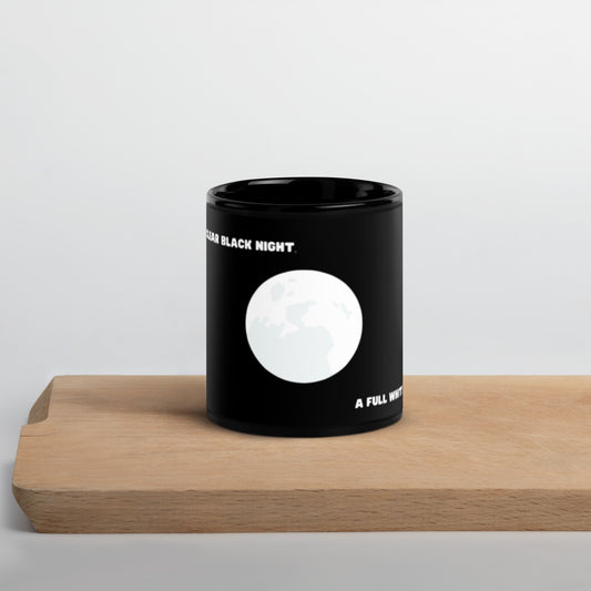 Clear Black Night Full White Moon Mug