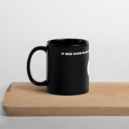 Clear Black Night Full White Moon Mug