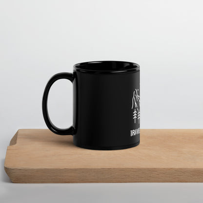 Travel Camp Adventure Black Mug