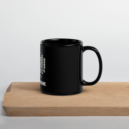 Travel Camp Adventure Black Mug