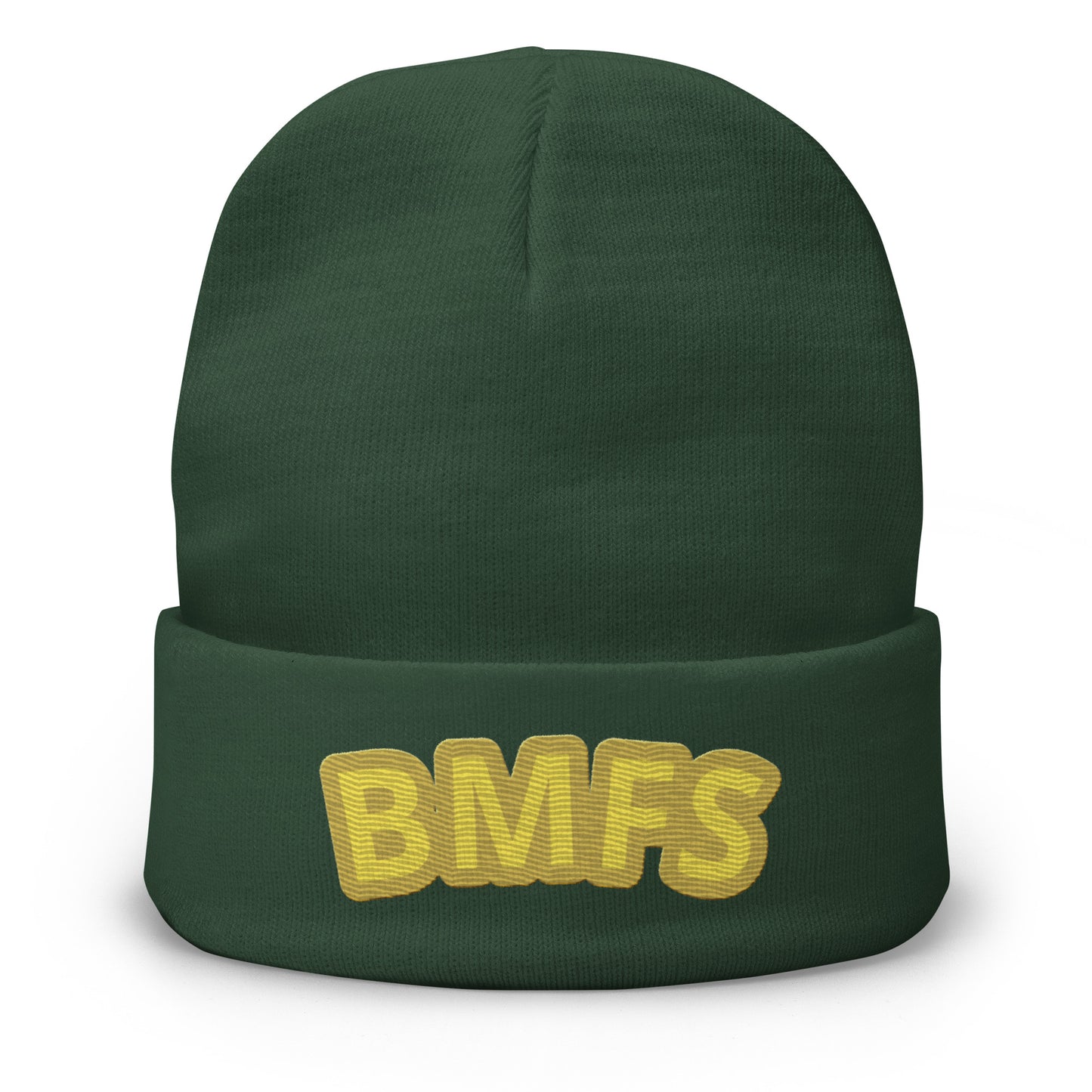 BMFS Green and Yellow Embroidered Beanie